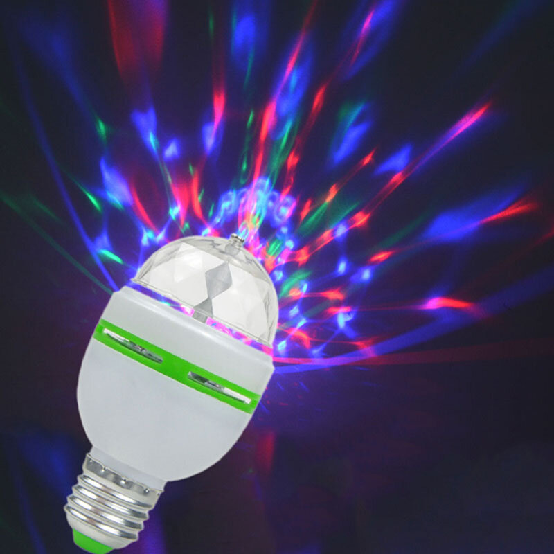 E27 AC85-265V RGB الدورية ديسكو الكرة حفلة صغيرة مصباح إضاءة ليد غرفة ضوء المرحلة لعيد الميلاد المنزل DJ ليزر ديسكو مصباح كروي ليد لحمامات السباحة