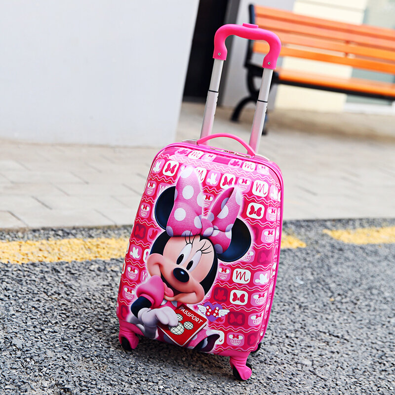 حقيبة للأطفال من Disney عربة أمتعة للأطفال مزودة بعجلات حقيبة أطفال جميلة لطيفة للبنات والأولاد هدية #1