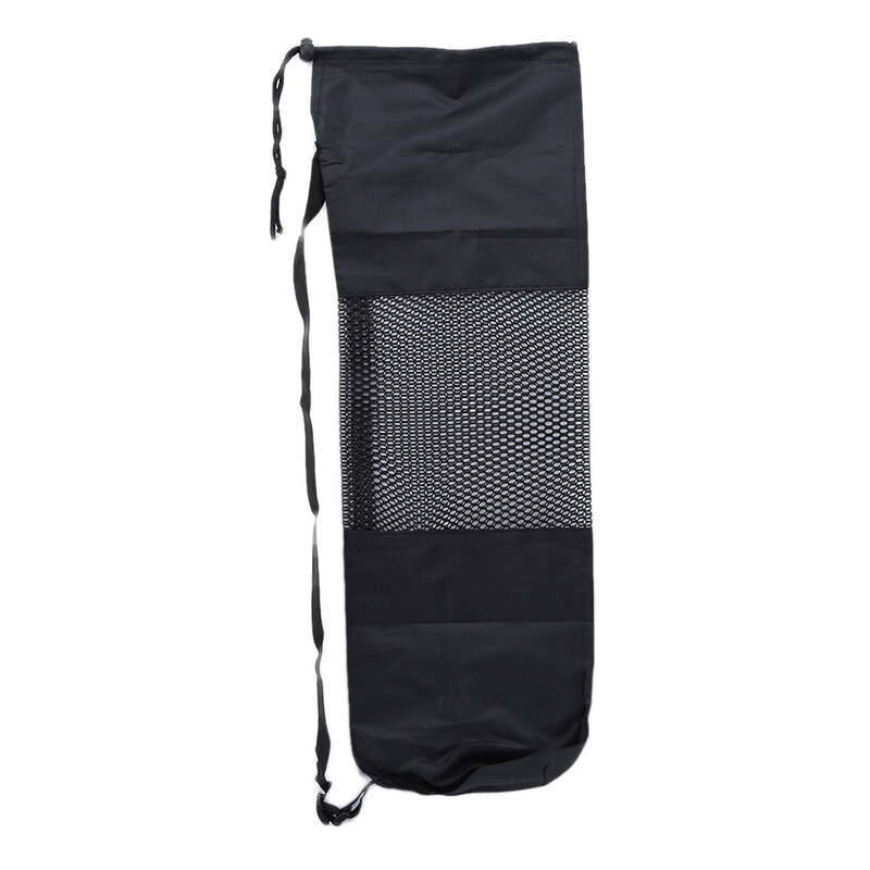 الراحة الأسود اليوغا على ظهره اليوغا حصيرة الناقل شبكة حزام قابل للتعديل الرياضة أداة حقائب الجيم مقاوم للماء على ظهره