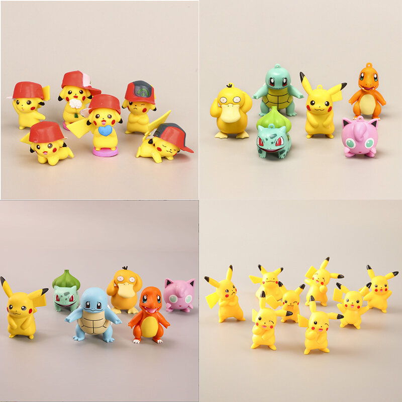 Pokemon Pikachu Lunara Fire Dragon Figures Model Collection Cartoon Pokémon Series Anime Model Ornaments Toys Kids Birthday Gift