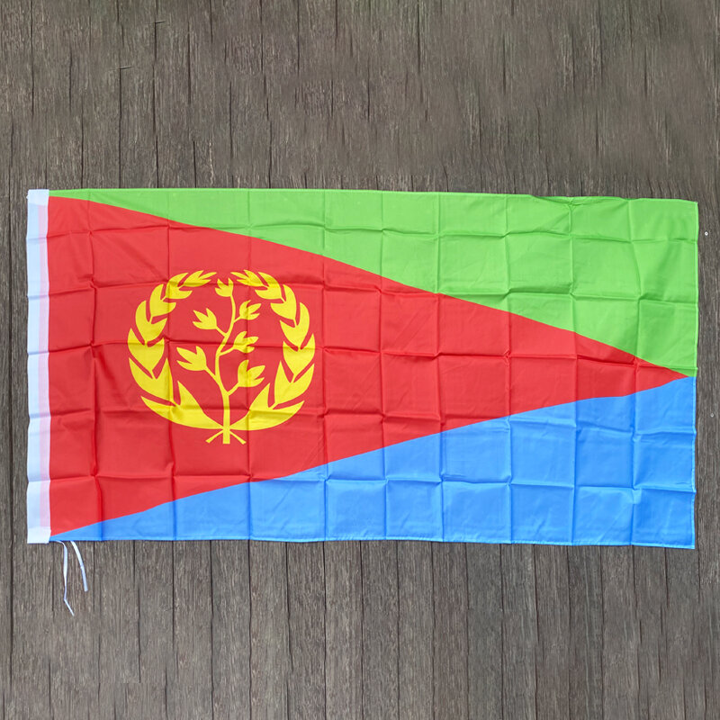 Xvggdg 90X150CM إريتريا العلم معلقة الأعلام الوطنية الإريترية البوليستر للزينة