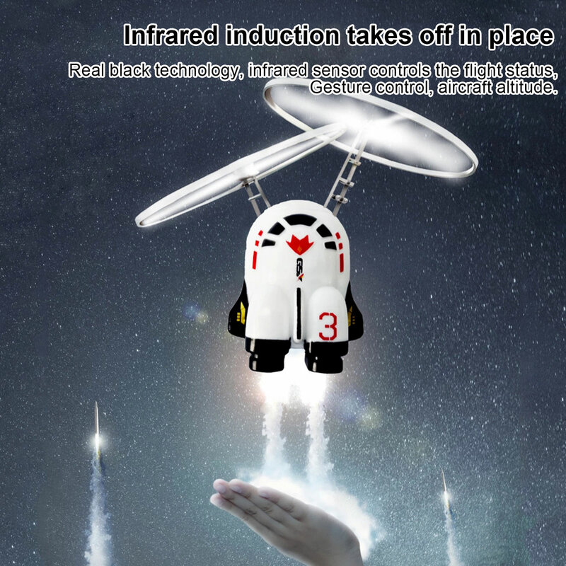 لعب الأطفال الطائرات لعبة طائرة صغيرة مع أضواء LED وامض الأولاد طائرة Playset رائد الفضاء على شكل لعب الطائرات في الهواء الطلق