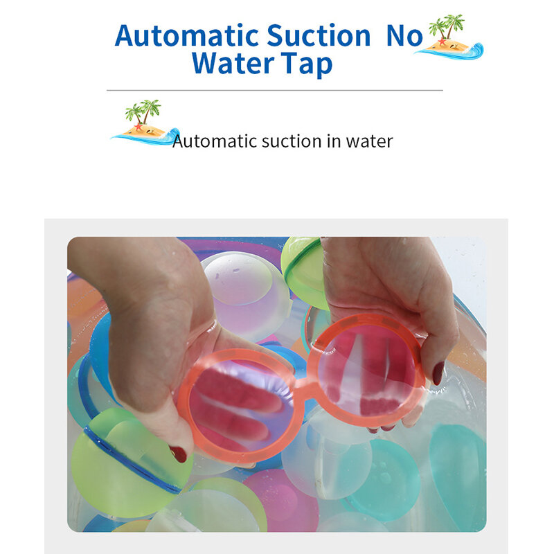 المغناطيسي قابلة لإعادة الاستخدام بالونات المياه القابلة لإعادة الملء بالون المياه ملء سريعة الذاتي ختم المياه قنبلة سبلاش كرات للأطفال حمام سباحة