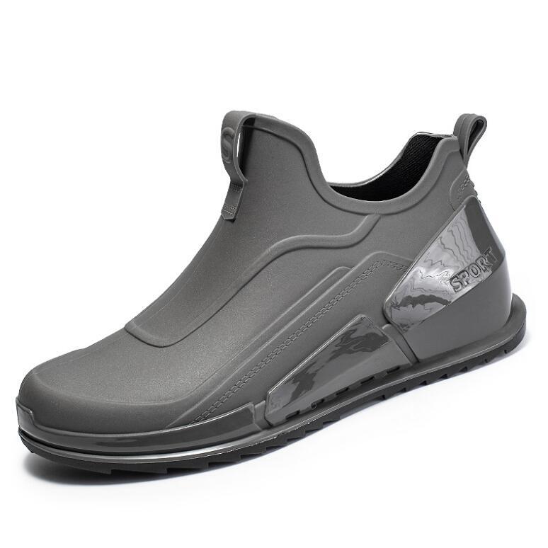 VXO احذية المطر الرجال قصيرة أنبوب في الهواء الطلق أحذية مضادة للماء غسيل السيارات الصيد أحذية من المطاط خفيفة الوزن الكاحل يوم ممطر الأحذية