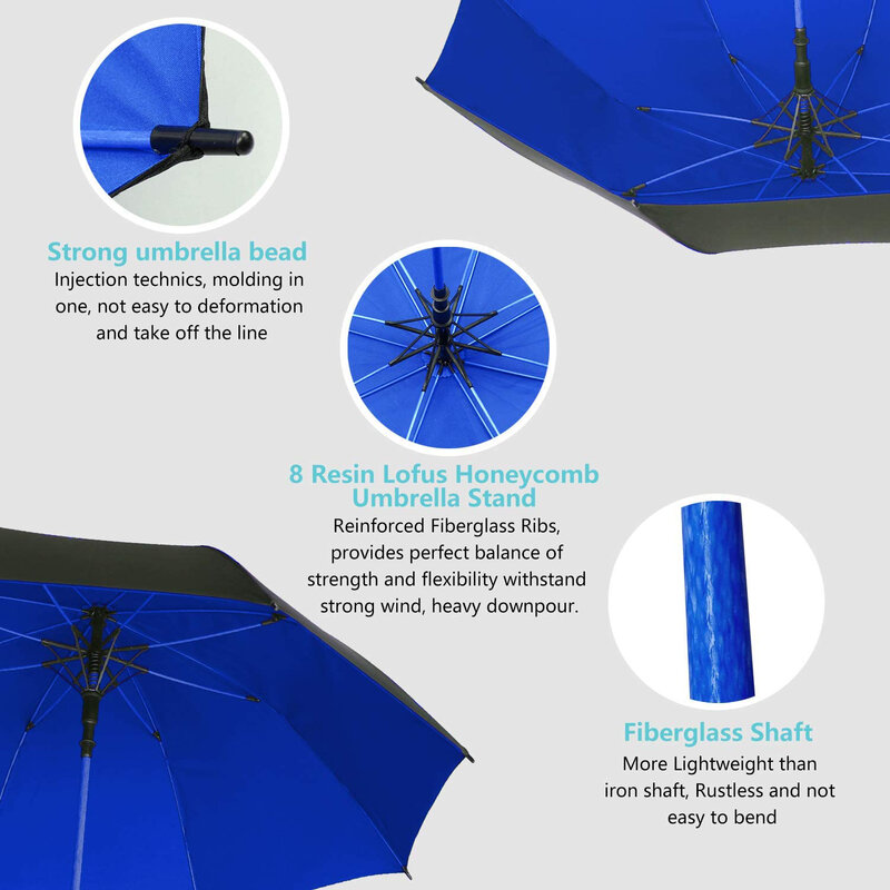 تنتاغون مظلة كبيرة طويلة مقبض طبقة مزدوجة يندبروف عززت مظلة الأسرة في الهواء الطلق السفر المطر المظلات مخيم الصيد
