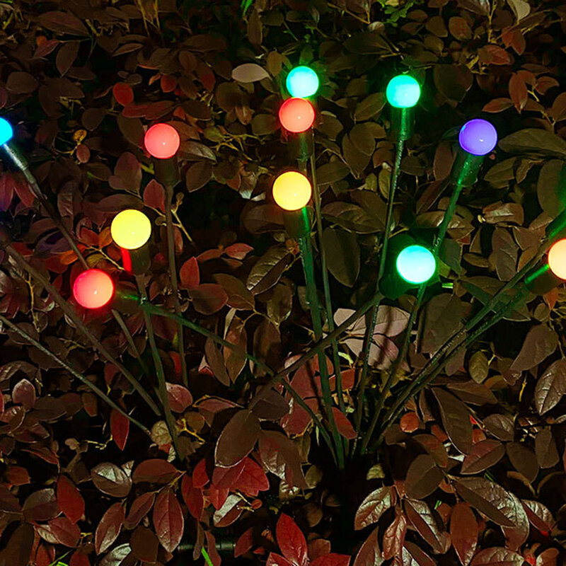 1/2 قطعة الشمسية LED الألعاب النارية اليراع أضواء الحديقة تزيين الحديقة في الهواء الطلق أضواء المناظر الطبيعية بالطاقة الشمسية فناء يتأرجح مصابيح
