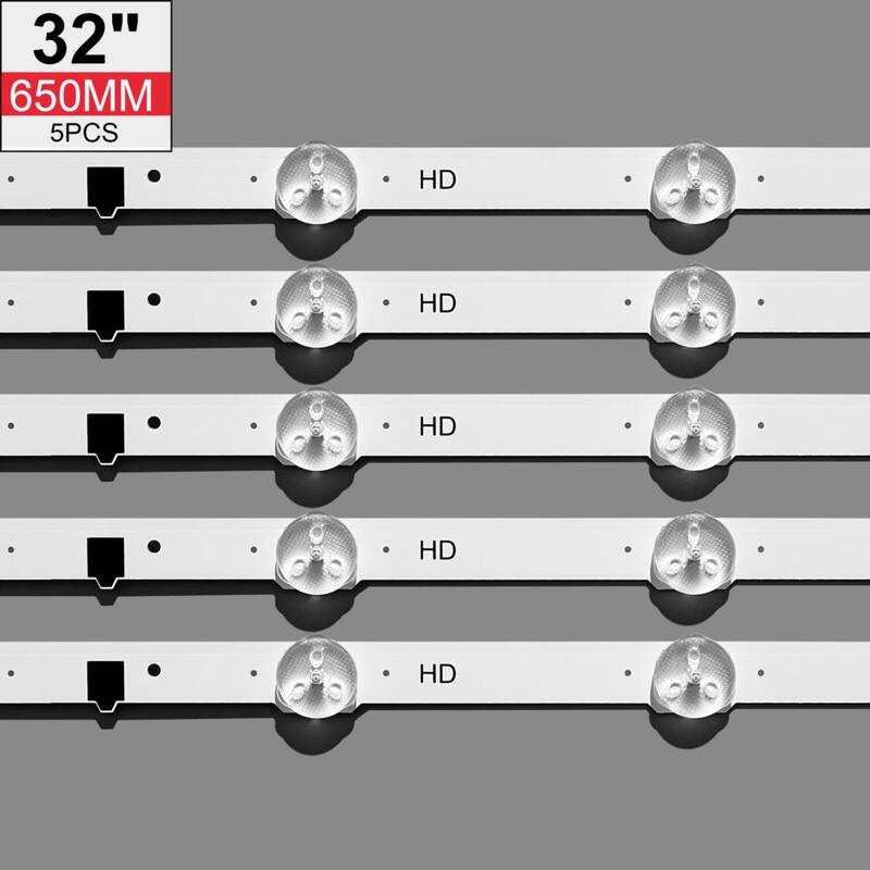 جديد كيت 5 قطع 9 المصابيح 650 مللي متر LED قطاع ل سامسونج UE32F5300 D2GE-320SC0-R3 2013SVS32H BN96-25300A 26508B 26508A BN96-25299A