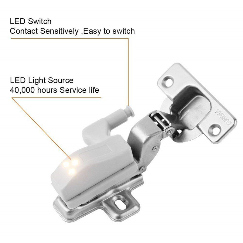 LED Cabinet Sensor Light Closet Inner Hinged Lights with Battery Wireless Lamps Universal Wardrobe Cabinet Bedroom Decor Lamp