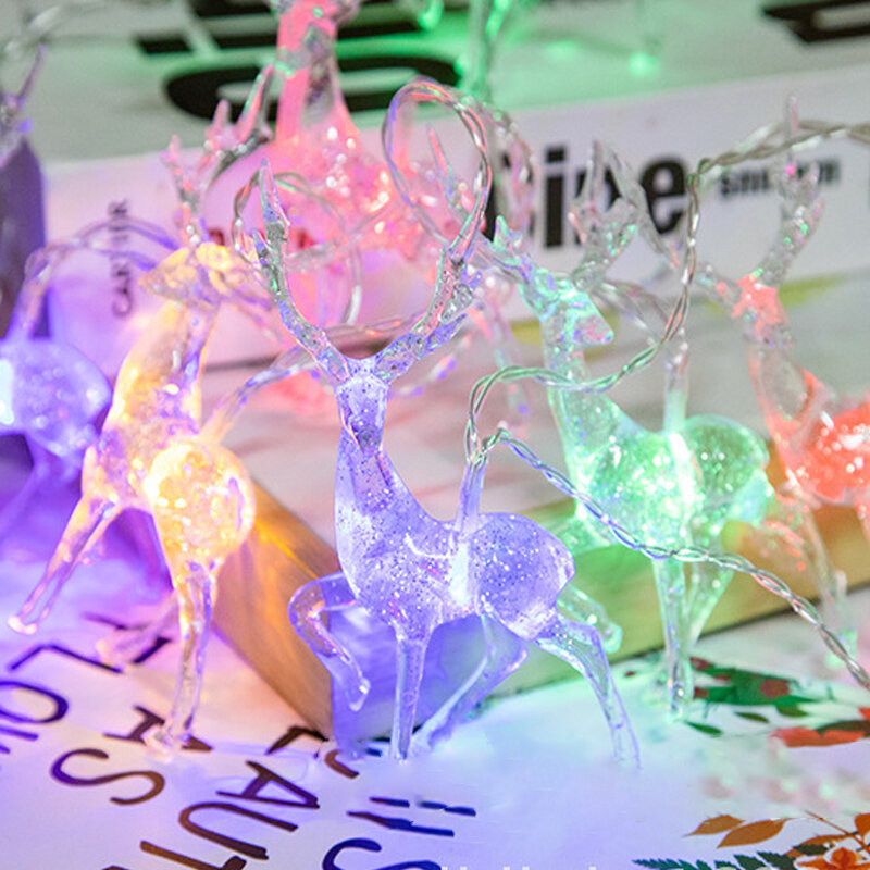 LED بطارية الرنة سلسلة أضواء الجنية داخلي عطلة الديكور سلك سلسلة أضواء لعيد الميلاد الطرف النحاس