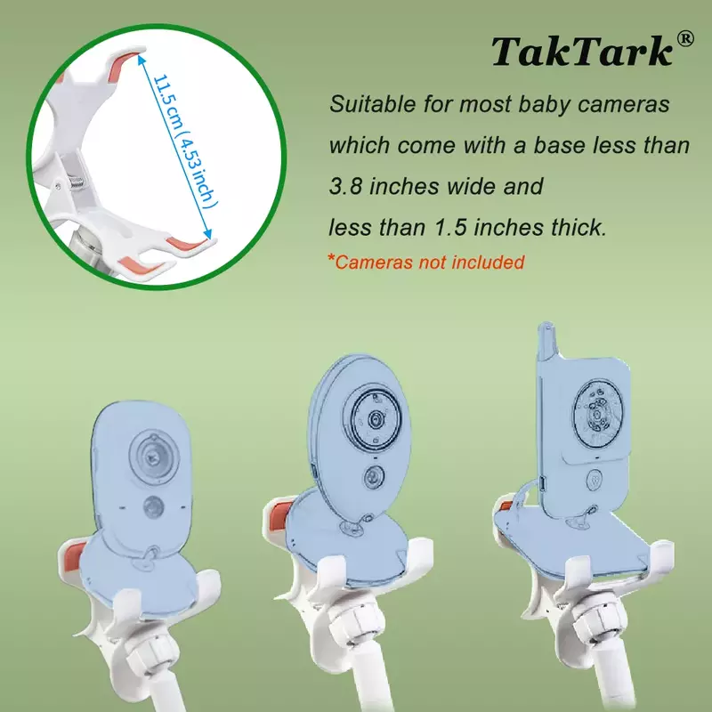 TakTark متعددة الوظائف حامل كاميرا عالمية حامل ل مراقبة الطفل جبل على السرير مهد قابل للتعديل طويل الذراع قوس