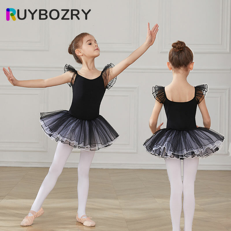 فستان باليه للفتيات من RUYBOZRY تنانير قصيرة للأطفال تنانير قصيرة للرقص باليه ازياء للراقصة باليه