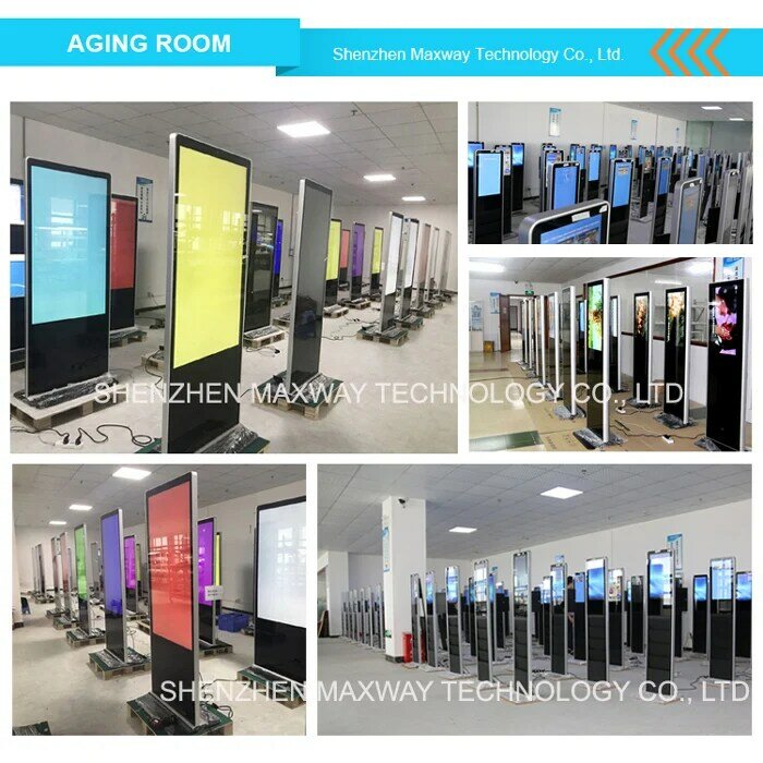 55 inch indoor floor stand touch screen monitor wifi self-service kiosk with camera information price