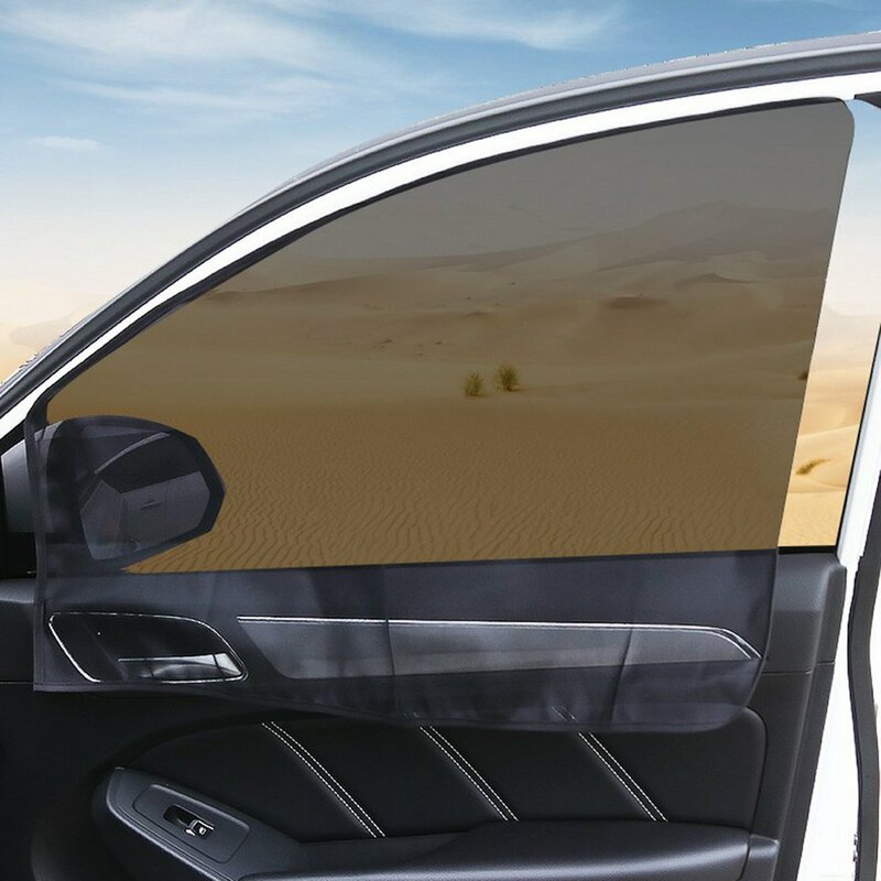 الجبهة نافذة السيارة ظلة Tinabless 2 حزمة تنفس شبكة سيارة الجانب ظل النافذة مظلة للسيارة الظل مع الثقوب #4