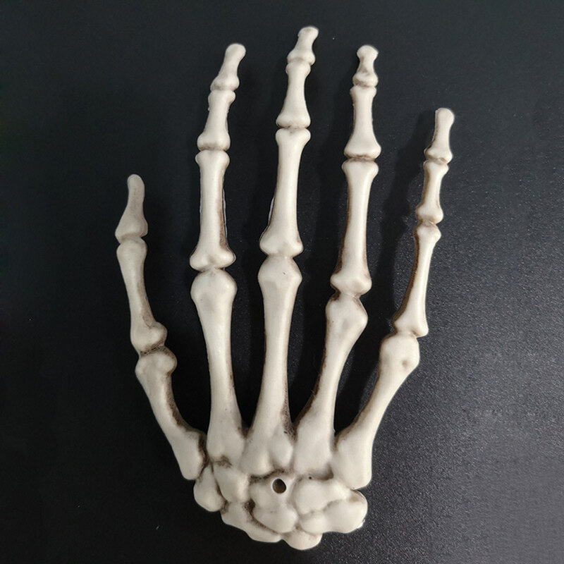 1 زوج هالوين الديكور واقعية الحياة حجم الهيكل العظمي الأيدي البلاستيك وهمية الإنسان اليد العظام غيبوبة حزب الإرهاب مخيف الدعائم