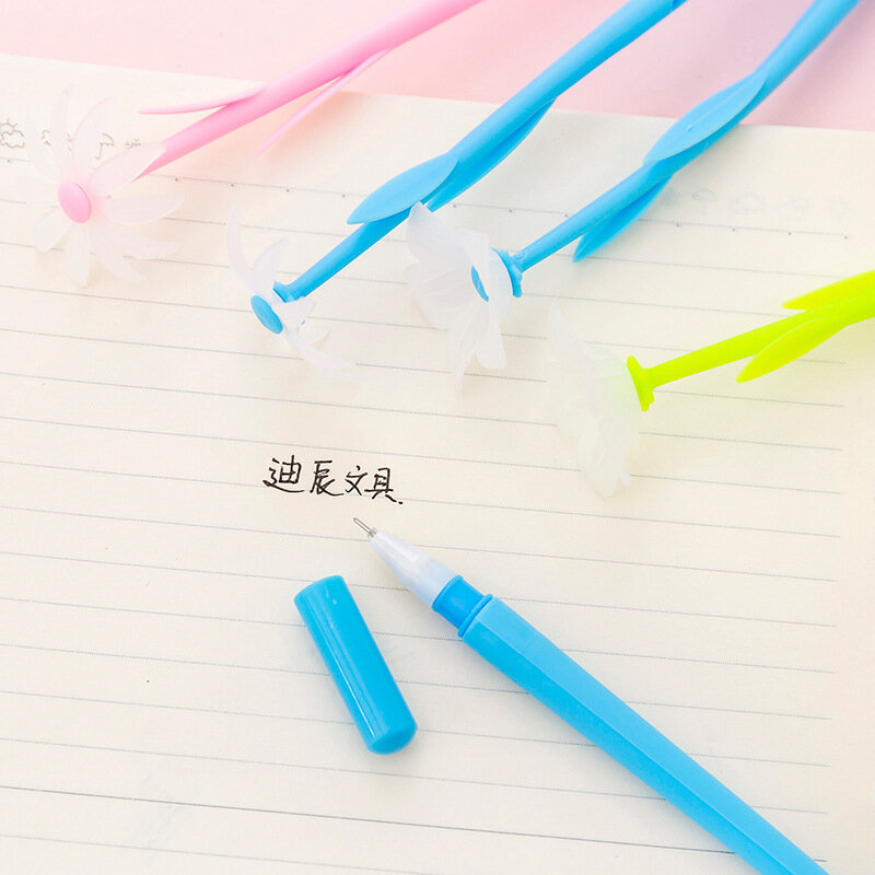 Creative plants flowers encounter light color neutral pen small fresh students test writing signature pen water Roller ball pen