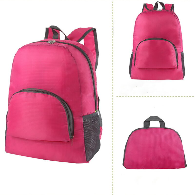 Unisex Foldable Bag Outdoor Backpack Portable Camping Hiking King Print Pink Traveling Daypack Leisure Unisex Sport Bag Backpack #3