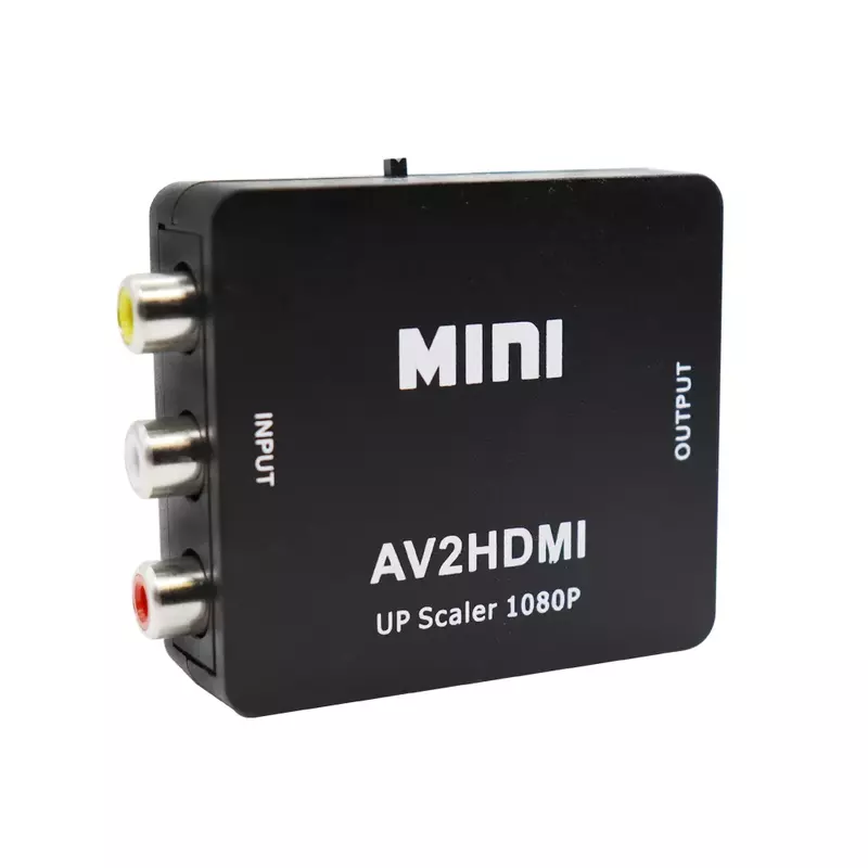 AV2HDMI RCA AV/CVSB L/R Video to HDMI-compatible AV Scaler Adapter HD Video Converter Box 1080P Support NTSC PAL