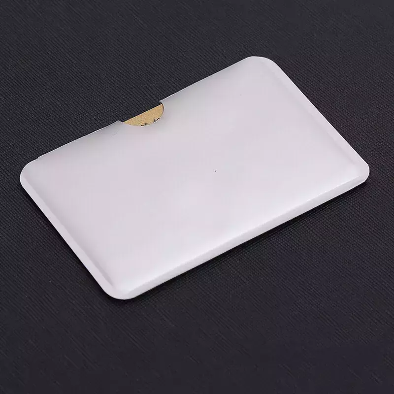 10pcs Horizontal Silver Anti Scan RFID Sleeve Protector Credit ID Card Aluminum Foil Holder Anti-Scan Card Sleeve