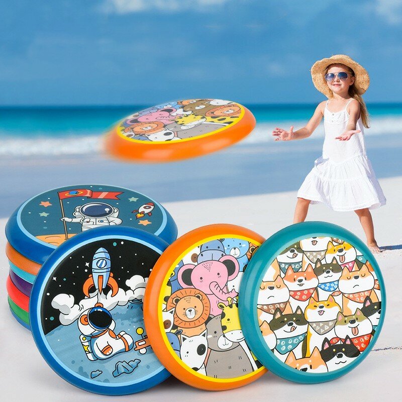 Soft Silicone Flying Saucer Outdoor Sports Hand Throwing PU Discs Beach Toy Cartoon Design Parent-Child Interaction Pet Dog Toys #1