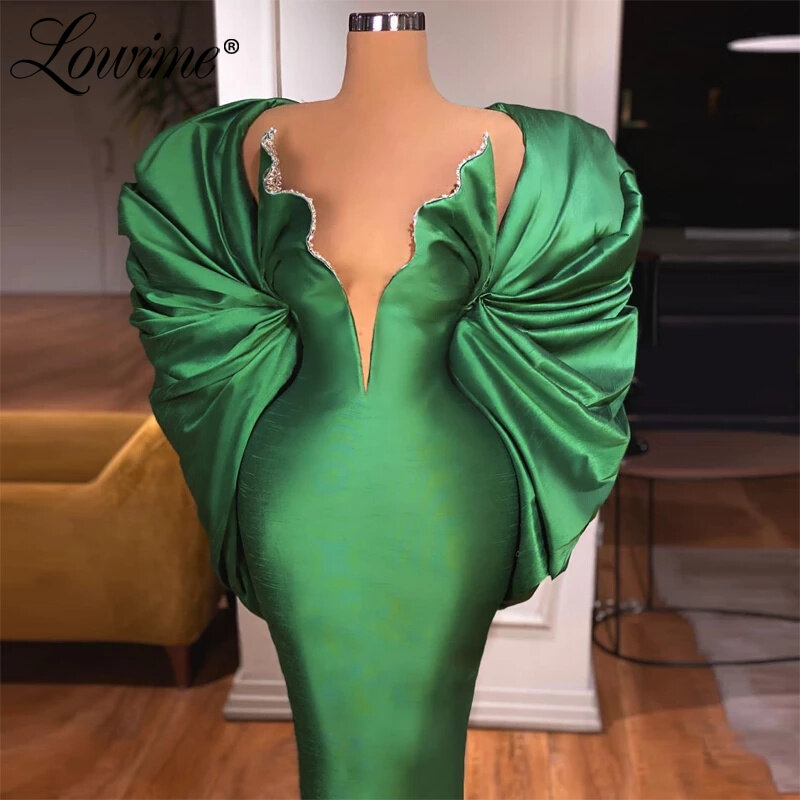 فستان سهرة من Lowime أخضر من الفليبين التقليدي الرسمي من التفتا بتصميم خاص لعام 2022 مقاس كبير فستان طويل لحفلات حورية البحر