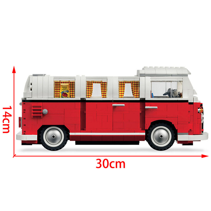 1354 قطعة التقنية Idea بها بنفسك فكرة العامة T1 حافلة شاحنة التخييم اللبنات MOC 10220 نموذج سيارة الطوب لعب للكبار الاطفال الهدايا