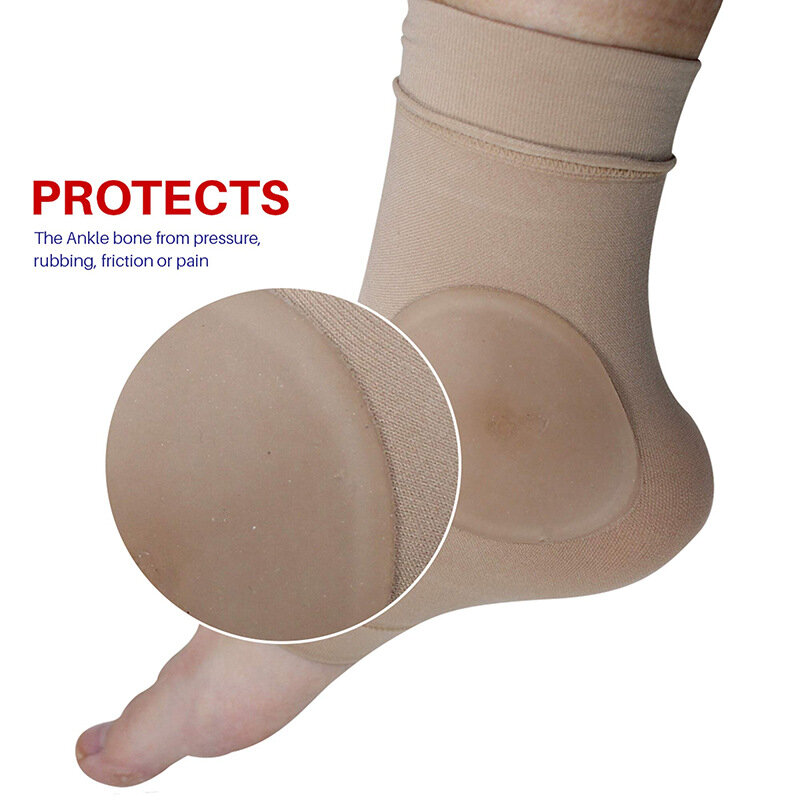1 Pair Soft Ankle Gel Bandage Support Elastic Nylon Foot Sleeve Heel Ankle Protect For Ice Figure Skating Horse Riding Foot Care