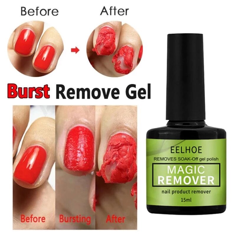 Magic Remover Nail Gel Polish Remover UV Gel Polish Delete Magic Burst Nail Gel Remover Semi Permanent Varnish Polish Nail