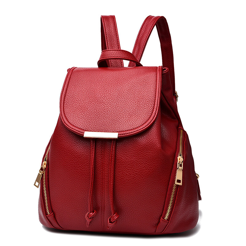 حقيبة ظهر عصرية للنساء من TRAVEASY موديل 2023 ذات سحّاب مربعة الشكل بتصميم كوري منقوش حقيبة كتف عصرية للسيدات حقيبة كتف للسفر