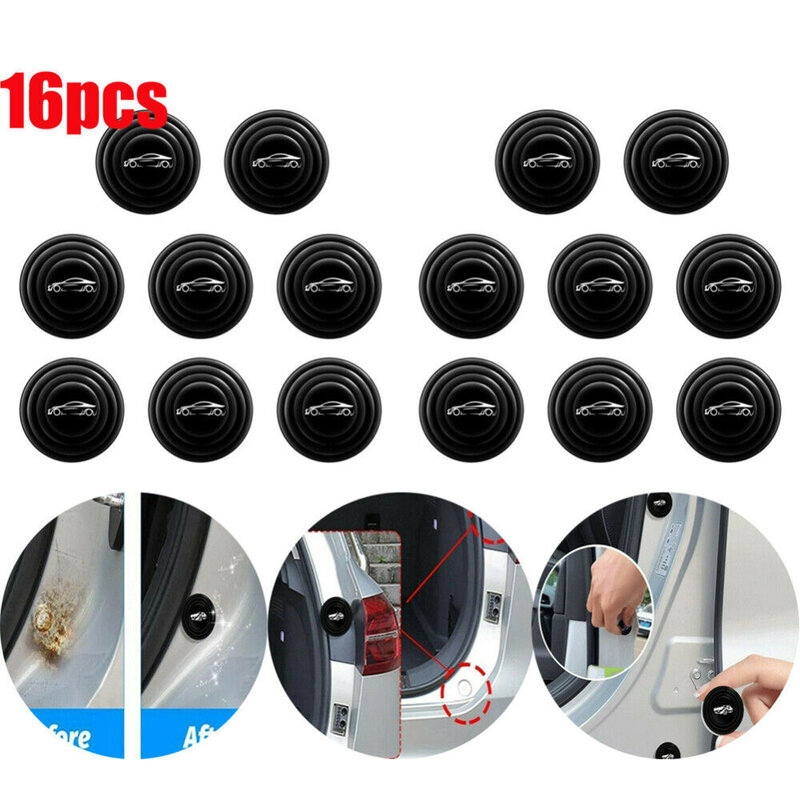 Universal 16Pcs Plastic Car Door Shock Absorber Cushion Gasket Soundproof Patch Sticker For Door Panel Clip Damping #2