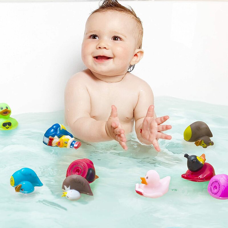 50 قطعة/الوحدة الاطفال حمام اللعب المطاط بطة داخلي حمام حوض السباحة العائمة اللعب لطيف الطفل الترفيه اللعب هدية