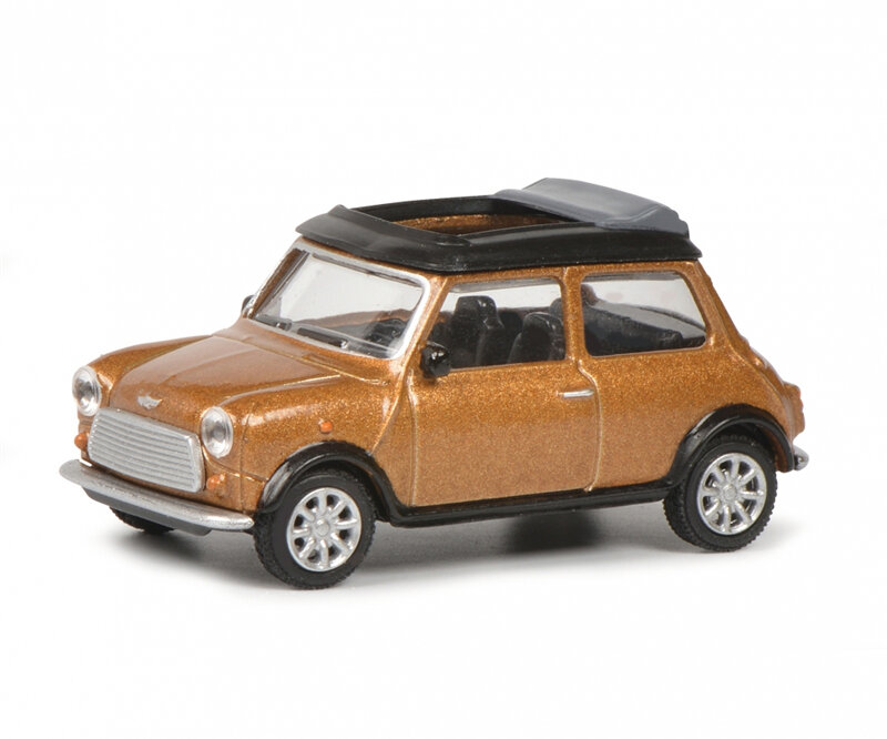 Schuco 1:64 Mini Cooper brown met Diecast Model Car