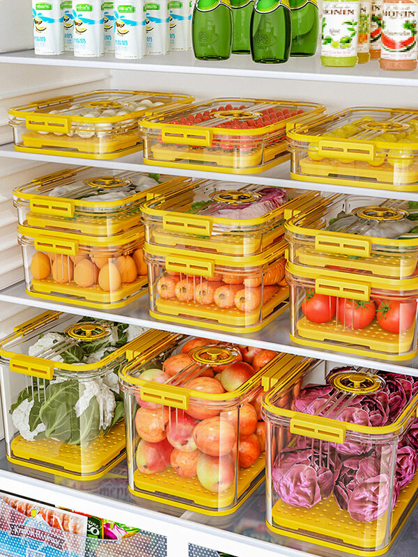 JOYBOS الثلاجة الفاكهة والخضروات الغذاء صندوق تخزين الغذاء الصف خاص الطازجة حفظ مختومة صندوق المطبخ المنظم صندوق
