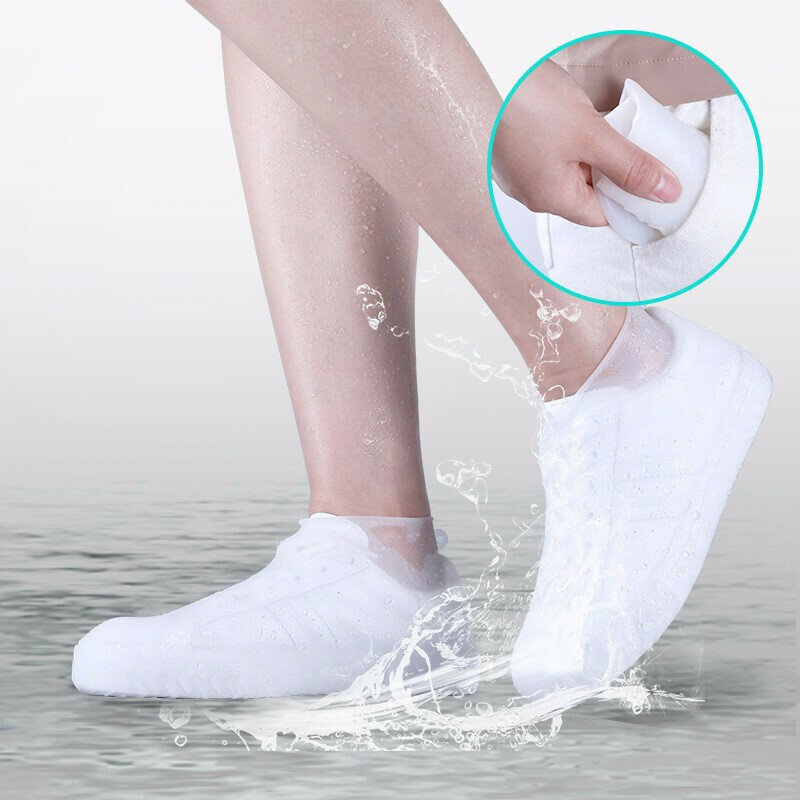 واقية غطاء الحذاء غطاء سيليكون مقاوم للماء في الهواء الطلق حماية الأحذية غير نافذ للمطر عدم الانزلاق غطاء الحذاء