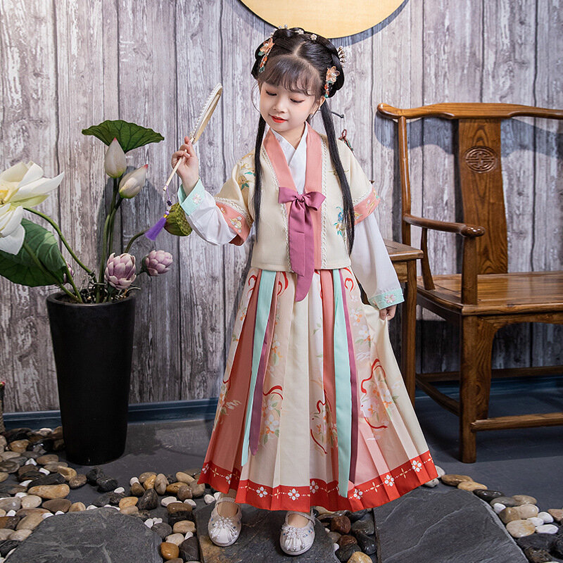 2022 Spring New Girl Oriental Ancient Embroidery Fairy Hanfu Dress Chinese Traditional Skirt Party Evening Performance Vestido #6