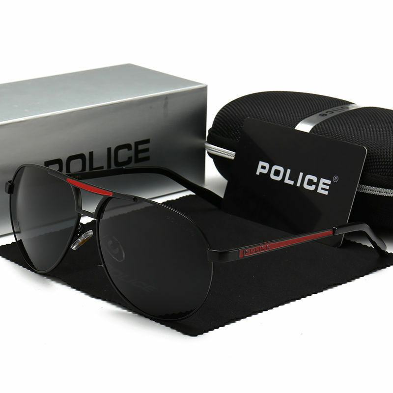 الشرطة الطيار الرجال الاستقطاب النظارات الشمسية سوبر كبير المعادن البيضاوي الذكور النظارات الشمسية الكلاسيكية الأسود القيادة نظارات Uv400 #3