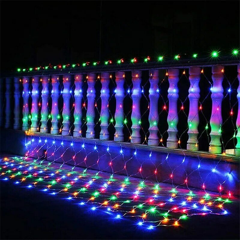 صافي LED سلسلة أضواء 220 فولت 110 فولت الاتحاد الأوروبي/الولايات المتحدة التوصيل 1.5x1.5 متر 3X2M 4 متر x 6 متر مهرجان عيد الميلاد الديكور السنة الجديدة ...
