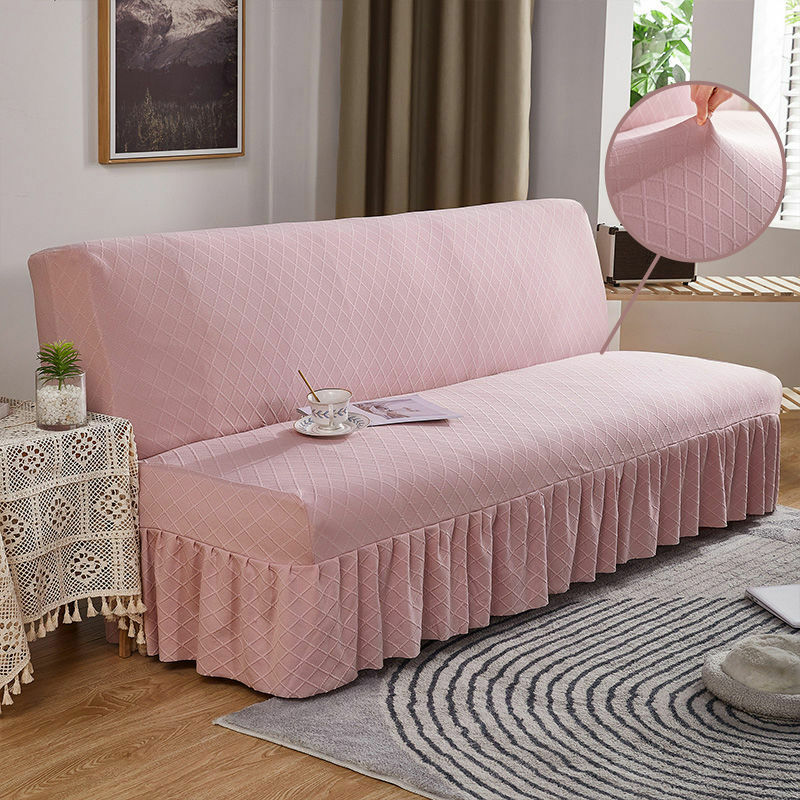 بلون تنورة حافة غطاء أريكة أريكة سرير مرونة الأريكة الغلاف المفرش غرفة المعيشة شاملة لينة أريكة حامي #5