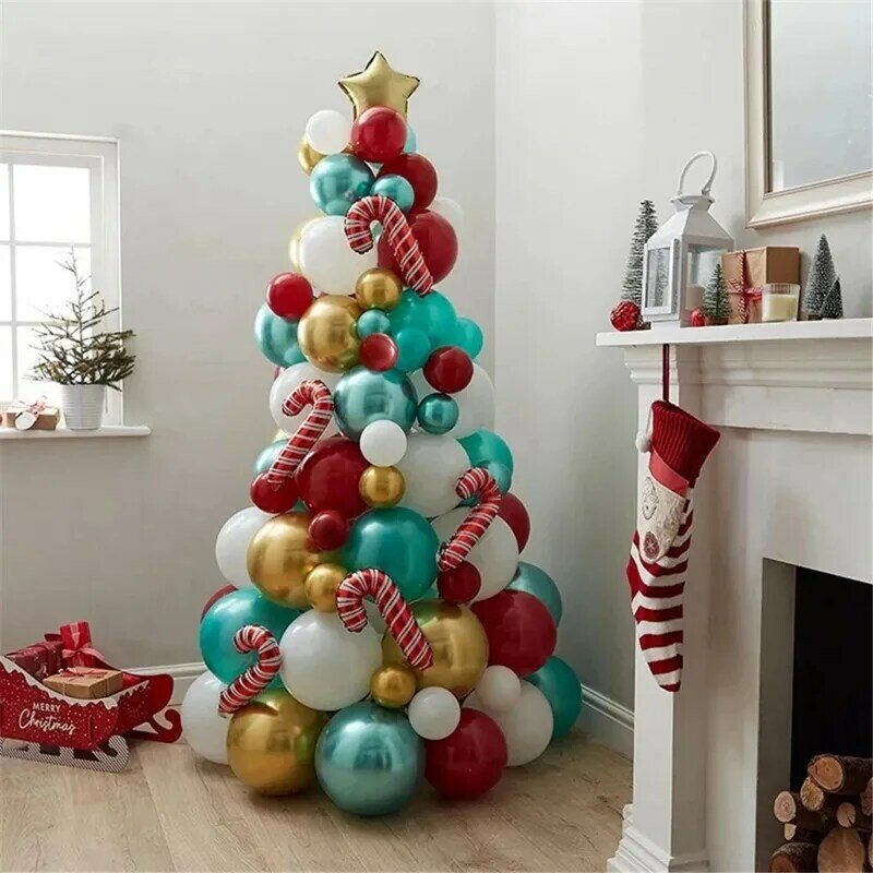 عيد الميلاد طوق من البالونات عدة شجرة عيد الميلاد بالون جارلاند زينة عيد الميلاد عيد الميلاد ديكور المنزل عيد الميلاد بالونات خلفية