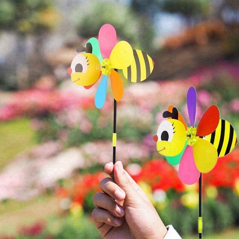 10 Pcs Windmills Colorful Wind Spinner 3D Animal Pinwheel Garden Ornament For Outdoor Yard Lawn Patio Decor And Party