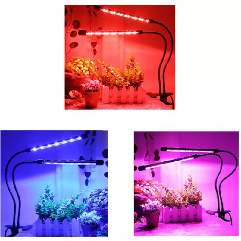 جديد 2/3/4 رئيس USB الموقت LED النبات تنمو أضواء الإضاءة 5 فولت محول للمنزل الخضار الدفيئة زهرة تزايد فيتو مصباح غرو #5