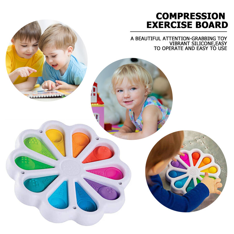 Simple Dimple Fidget Toys Silicone Sensory Popper Toy Infant Baby Montessori Exercise Board Rattle Puzzle Intelligence Games