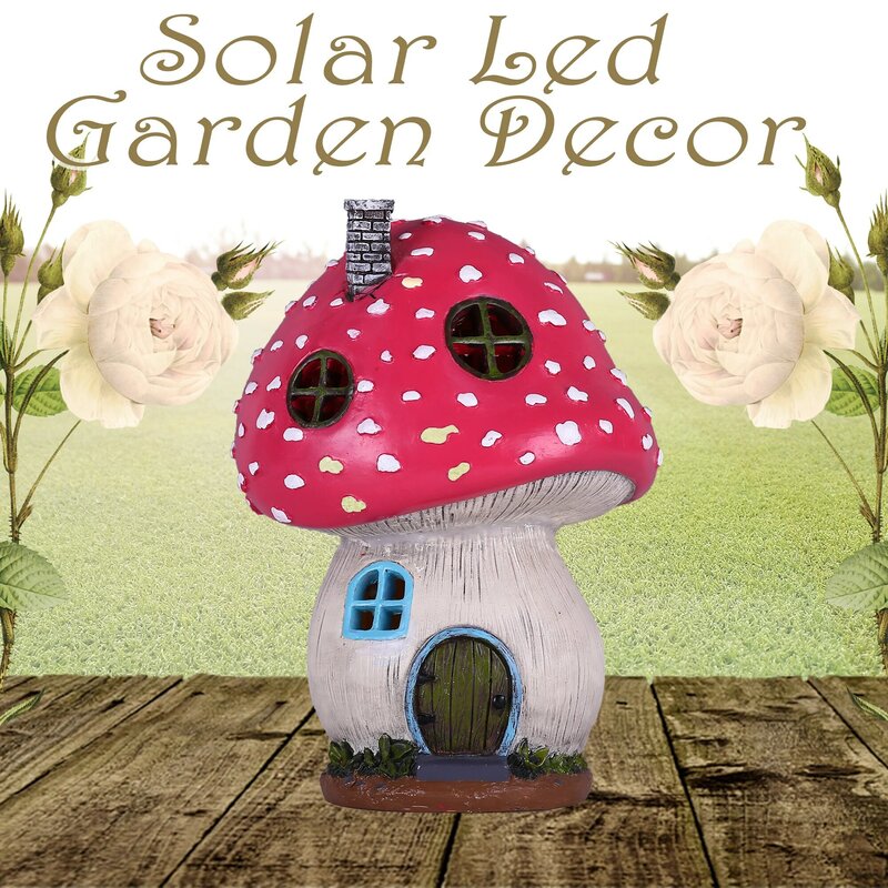 مجموعات تيريزا حديقة تماثيل ضوء الشمس في الهواء الطلق ديكور الفطر منزل التماثيل الوردي ديكور للحديقة حلية