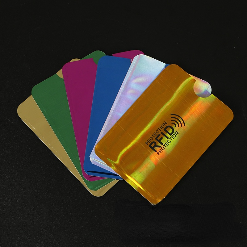 10 قطعة جديدة عالية الجودة مكافحة تتفاعل التدريع قارئ بطاقات قفل البنك بطاقة كم حماية ID NFC الألومنيوم بطاقة الائتمان كم