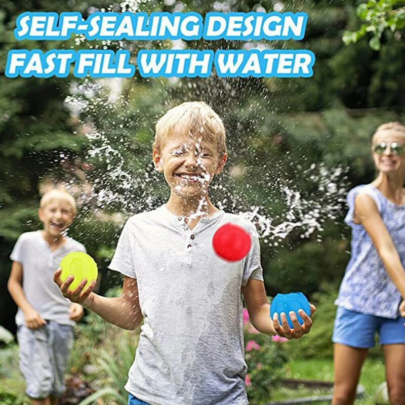 المياه قنبلة سبلاش كرات لعبة قابلة لإعادة الاستخدام بالونات المياه المياه ماصة الكرة أحواض سباحة لعب للأطفال ألعاب مكافحة المياه 1/4 قطعة
