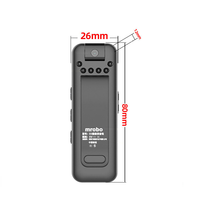 كاميرا صغيرة D3 كامل HD 1080P مايكرو الجسم كاميرا للرؤية الليلية فيديو رقمي مسجل صوتي مع 180 الدورية لين المنزل الذكي 80 Cam