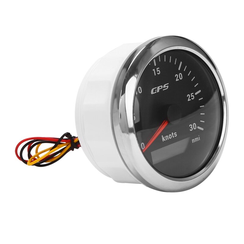 85Mm GPS Marine Speedometer Nautical Miles With 7-Color Backlight GPS Odometer For Marine Yacht Car Boats