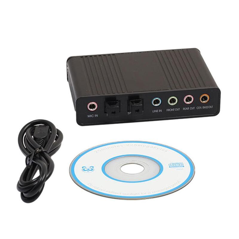 يو إس بي احترافي كارت الصوت 6 قناة 5.1 بطاقة الصوت الخارجية البصرية محول دعم AES/EBU IEC60958 S/PDIF
