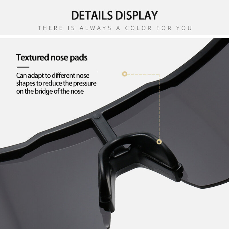 شيمانو-نظارات شمسية بإطار كبير للرجال والنساء ، نظارات ركوب مضادة للأشعة فوق البنفسجية ، قيادة دراجات خارجية ، 7 ألوان ، جديد ، UV400 #6