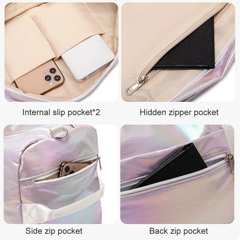 New Style Gradient Color Travel Bag Women Short Distance Waterproof Folding Luggage Bag Handbag Shoulder Gym Bag Dropshipping