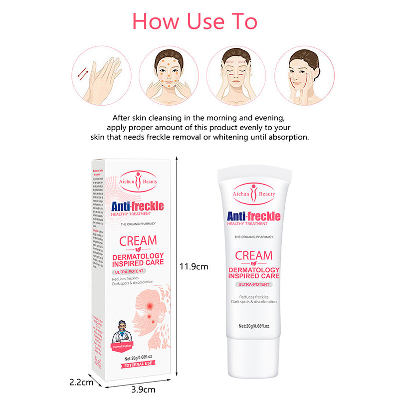Whitening Freckle Cream Niacinamide Remove Dark Spots Melanin Melasma Brightening Fade Freckles Anti-Aging Face Skin Care Cream